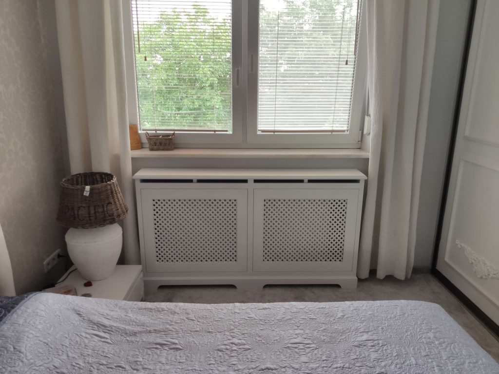 obudowa grzejnika drewniana buk biala - Stylmetdrew