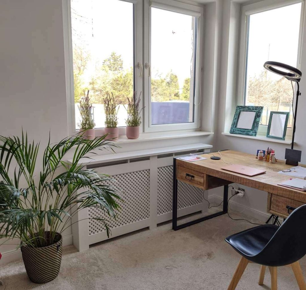 obudowa grzejnika lite drewno bialy kolor - Stylmetdrew