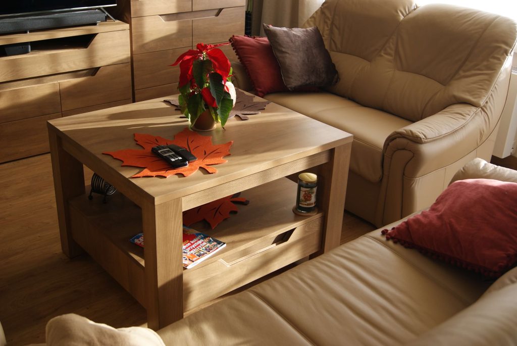 stolik kawowy prosty buk lite drewno - Stylmetdrew