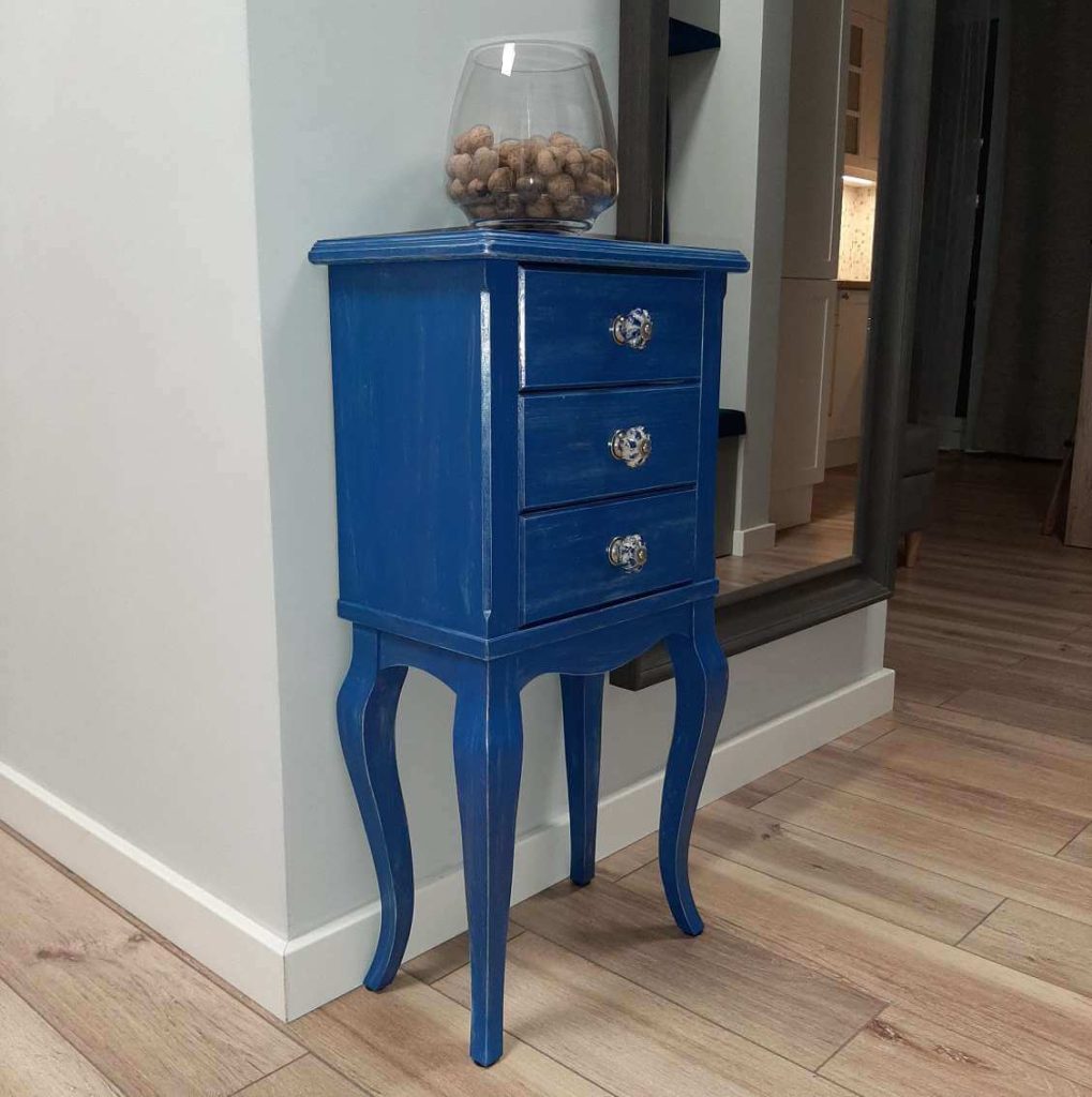 szafka trzy szuflady buk niebieski - Stylmetdrew