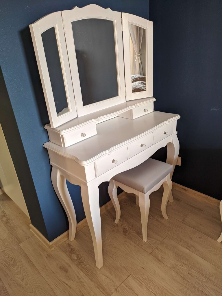 toaletka stylowa liste drewno buk - Stylmetdrew